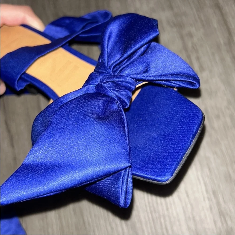 Ganni Bow Ankle Tie Sandal